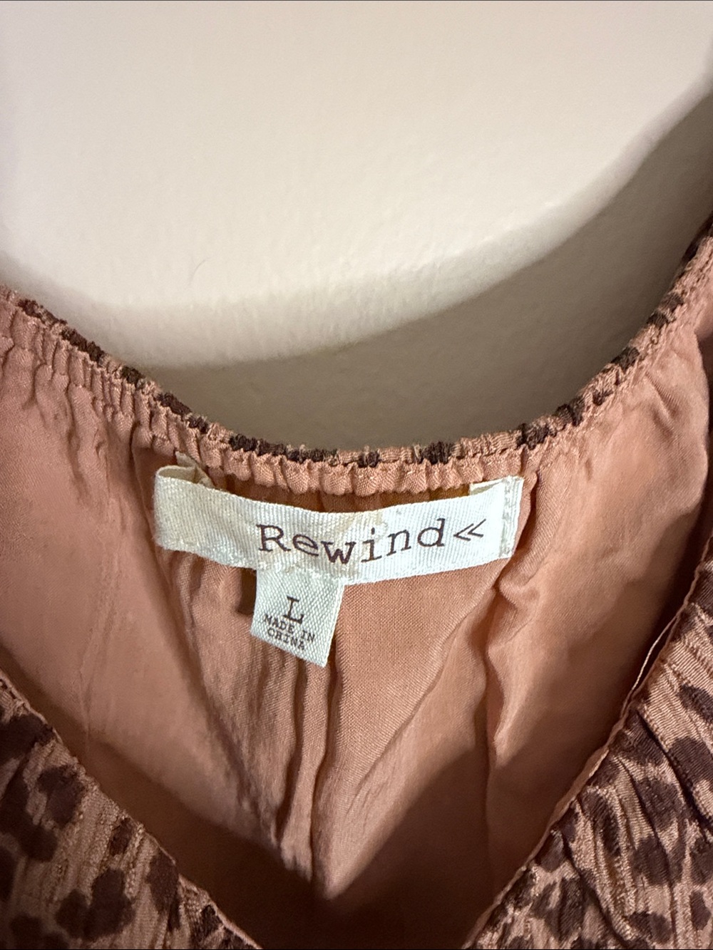 Rewind Brown Leopard-Print Ruffle Mini Dress - Picture 2 of 6